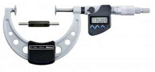 Mitutoyo 369-253-30 Series 369 Digimatic Disk Micrometer with Non-Rotating Spindle, 75 to 100 mm