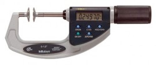 Mitutoyo 369-421-20 Digital Disk Micrometer QuickMike, 1 to 1.2" inch/metric