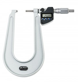 Mitutoyo 389-252-30 Series 389 Sheet Metal Digital Micrometer, 165 mm Throat