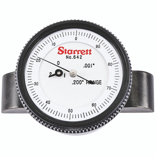 Starrett DIAL DEPTH GAGE WITH BACK PLUNGER, .001"