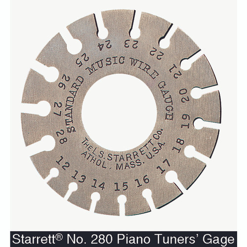 Starrett PIANO TUNERS WIRE GAGE, NO. 12-28 RANGE