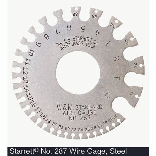 Starrett STEEL WIRE GAGE, #0-36