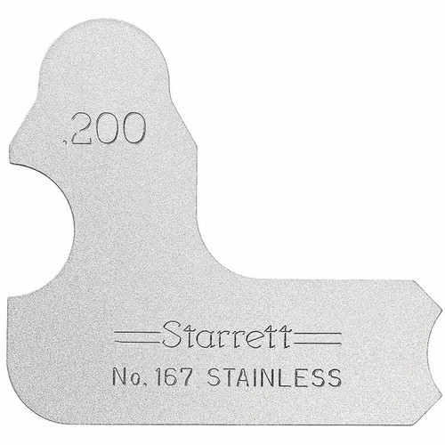 Starrett RADIUS GAGE, .200"