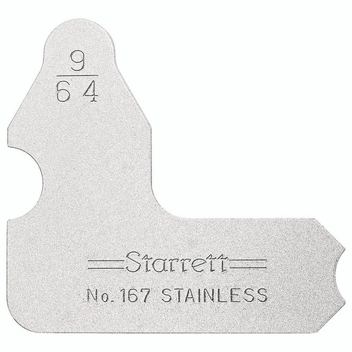Starrett RADIUS GAGE, 9/64"
