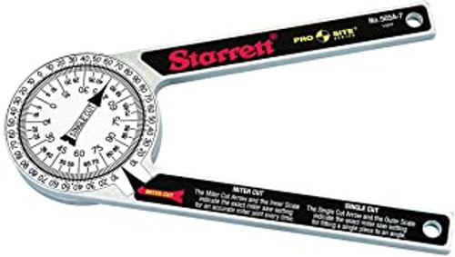 Starrett ALUMINUM MITRE PROTRACTOR, 7"