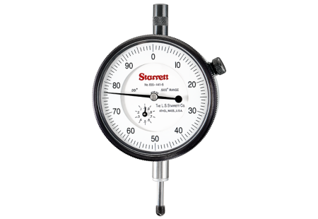 Starrett DIAL INDICATOR, 0-.5", .001" GRAD, 0-100 DIAL