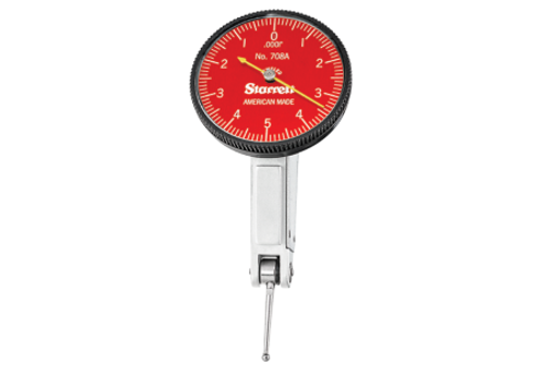 Starrett DIAL TEST INDICATOR, RED DIAL, WITH STANDARD LETTER OF CERTIFICATION