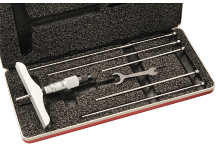 Starrett MICROMETER DEPTH GAGE 0-3", 4" BASE