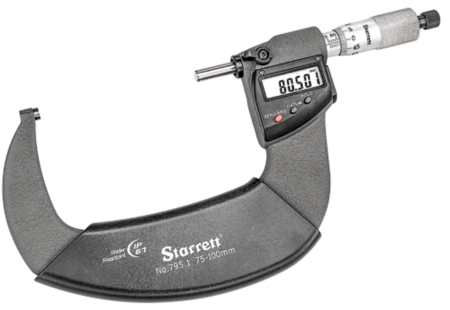 Starrett ELECTRONIC OUTSIDE MICROMETER, IP67 75-100mm (WITH OUTPUT)