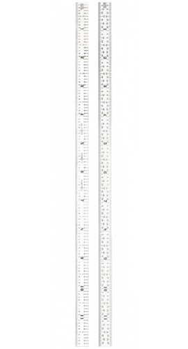 Starrett C305R-12 Full Flexible Steel Rule with Inch Graduations, 5R, 12", 1/2"