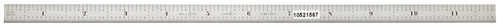 Starrett C305R-12 W/SLC Full Flexible Steel Rule With Inch Graduations, 5R Style Graduations, 12" Length, 1/2" Width, 1/64" Thickness