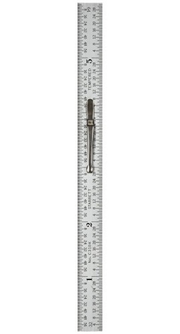 Starrett C310K-6 Steel Rule with Inch Graduation, 10R, 6"