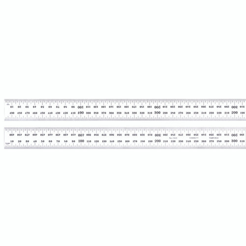 Starrett STEEL RULE, SPRING-TEMPERED, 500mm, #35 GRADS