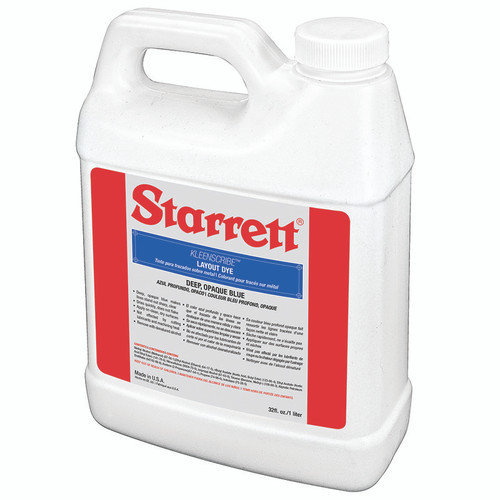 Starrett BLUE LAYOUT DYE, 32 oz PLASTIC BOTTLE