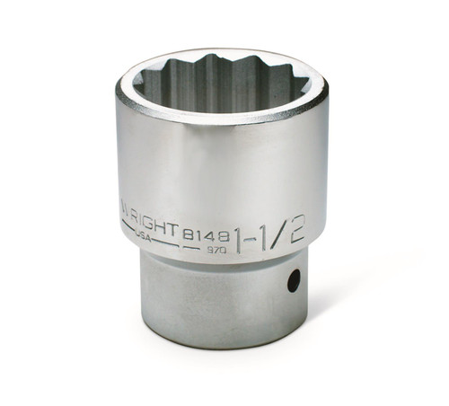 Wright Tool 8148  1" Drive 12 Point Standard Socket - 1-1/2"