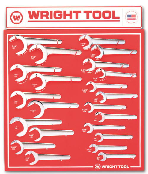 Wright Tool D943  SAE Service Wrench Display - 22 Pieces