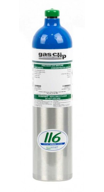 Gas Clip Technologies SGC-H2S-116  Single Gas Clip Single Gas Cylinder 25 ppm H2S/N2 116L