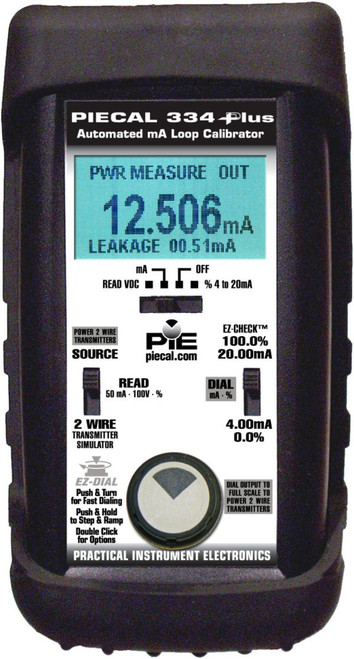 PIE 334PLUS.  Comes with rubber boot, hands free carrying case, test leads andNIST cert.