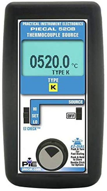 PIE 520B-K Thermocouple source calibrator- single type K. Comes with testleads and NIST cert.