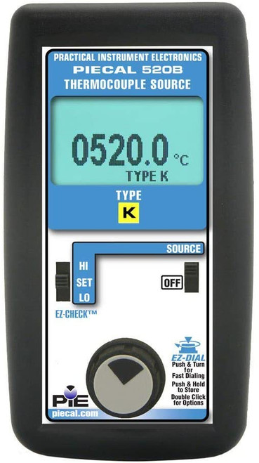 PIE 520B-T Thermocouple source calibrator- single type T. Comes with testleads and NIST cert.
