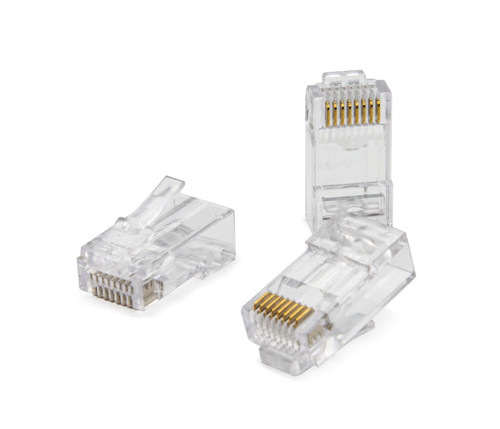 Triplett High Speed, Pass-Thru, Modular CAT5 Connector -- Male. Bag of 50.Use with GET-HSCT crimp tool.