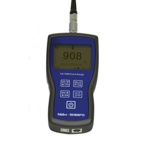 Shimpo FG-7000L-S-10  Digital Force Gauge with remote S-Beam Load Cell 2250 lb (10 kN), Data Output  FG-7000L-S-10