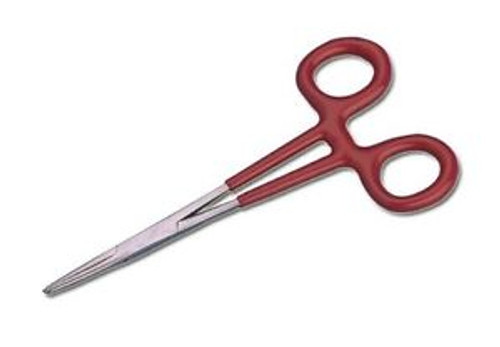 Aven 12011 Stainless Steel Hemostat Straight with Plastic Grips, 5" Length