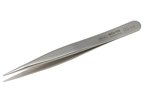 Aven 18032ACU Pattern OO Straight Thick Flat Strong Precision Tweezer, Stainl...