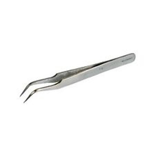 Aven 18050USA Pattern 2AB Curved Flat Precision Tweezer, Stainless Steel, 4-3...