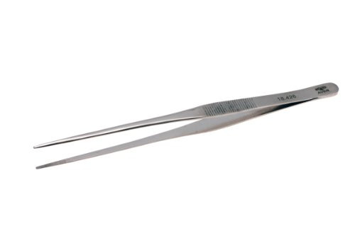 Aven 18426 Straight Utility General Purpose Tweezer, Stainless Steel, 7" Length