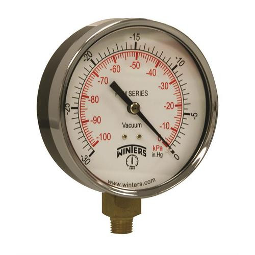 Winters ECONOMY 4" 0-30" VAC/KPA 1/4" NPT BTM  PEM220