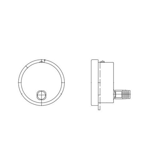Winters FILLED/SS 6" NPT BACK 30"/0/60 PSI/KPA 1/4"   PFP1153
