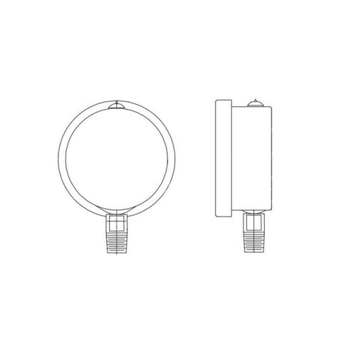 Winters FILLED/SS 6" 30"/0/60 PSI/KPA 1/2" NPT BTTM  PFP2329
