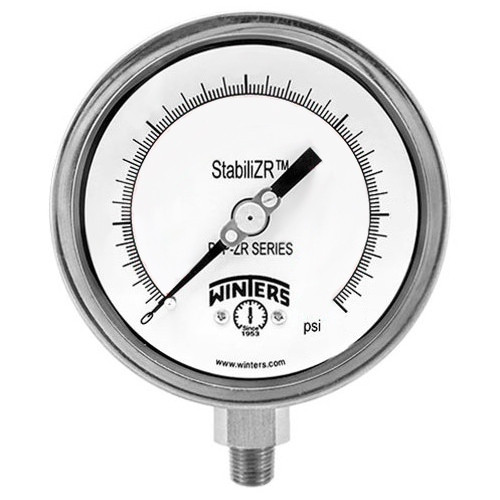 Winters 2.5" DIAL,  SS STABILIZR(tm) PREMIUM, 0-200 PSI,1/4"BTM  PFP826ZRR1