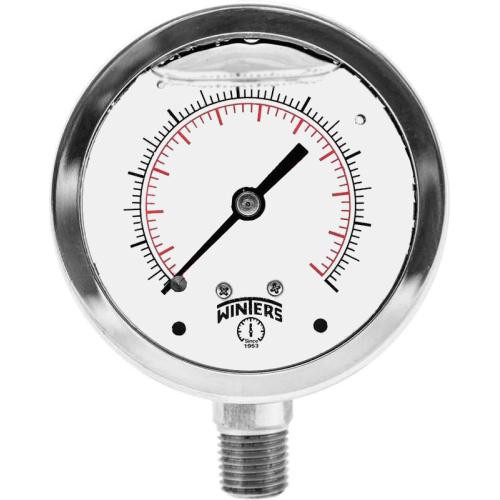 Winters FILLED/SS 1.5" 0-1000 PSI/KPA, 1/8" NPT BTM  PFQ1209