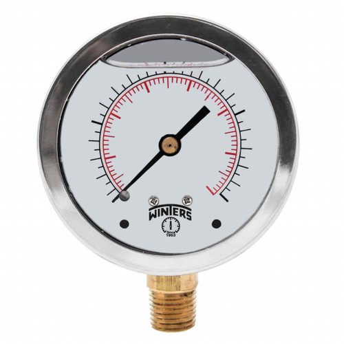 Winters QUALITY FILLED 4"x1/2"NPT BTM 0/160 PSI/KPA  PFQ1246