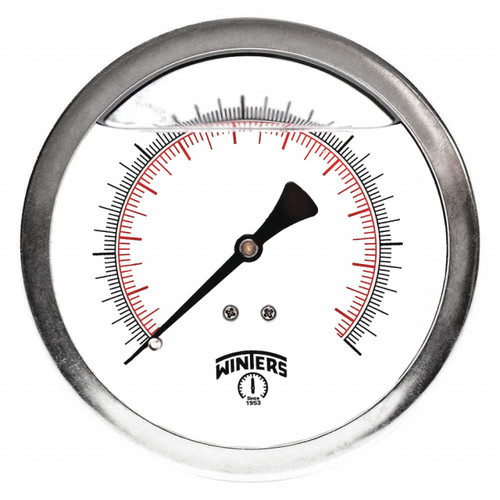 Winters QUAL FILLED/SS 4"X1/4" BACK 30"/0/200 PSI/KP  PFQ1266