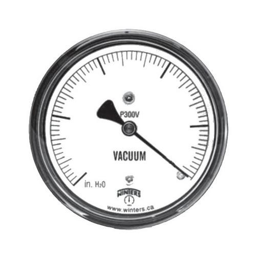Winters LOW PRESSURE 4" ST/ST 0-32" H2O VAC 1/4" BTM  PLP4201V