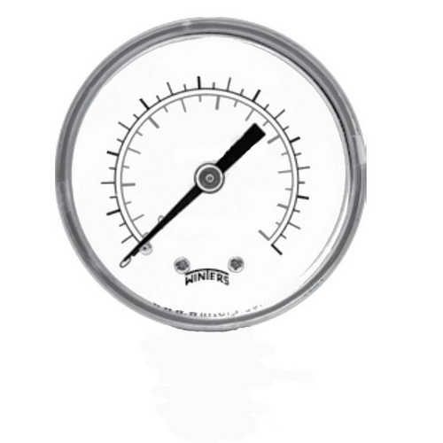 Winters REGULATOR GAUGE 2"x1/4" NPT BACK 30/0/60 PSI/KPA  PRL027