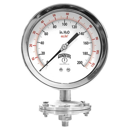 Winters 4" SCHAEFFER GAUGE, 0/200 PSI/KPA, 1/2" BTM CONN  PSG42005