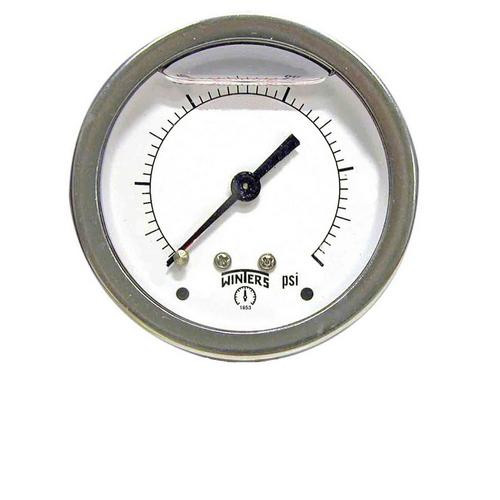 Winters 2.5"DIAL,1/4"X3/4"CENTR BK TUBE STUB,30"-0-100 PSI  PTS873R1-TS