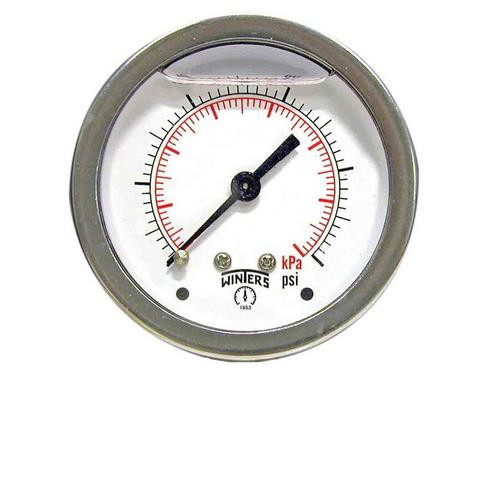 Winters 2.5"DIAL,1/4"X3/4"CENTR BK TUBE STUB,0-600 PSI  PTS928-TS