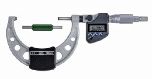 Mitutoyo 406-353-30 Series 406 Digimatic Outside Micrometer with non-rotating spindle, 3 to 4"