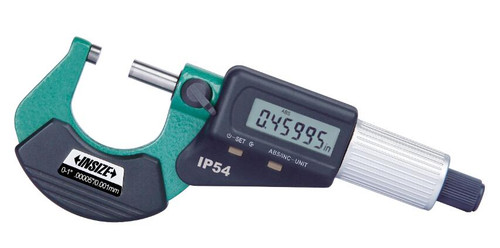 Insize 3102-66E Electronic Outside Micrometer Set, Ip54, 0-6"/0-150Mm