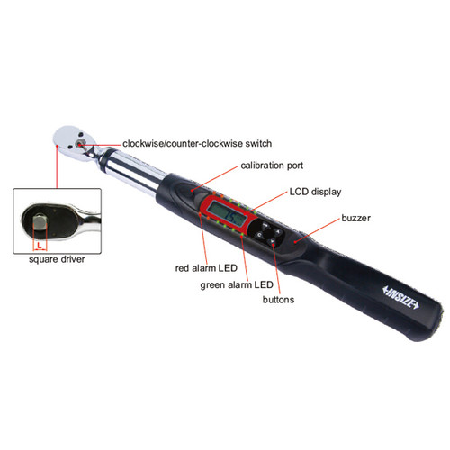 Insize Ist-W135A Digital Torque Wrench, 239- 1195In.Lb/19.9-99.5Ft.Lb