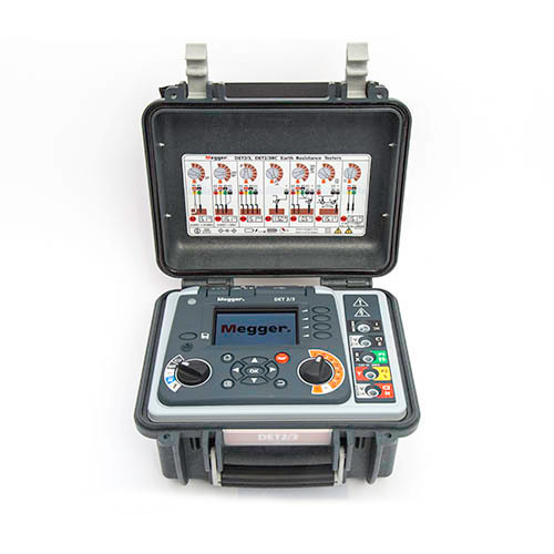 Megger DET2/3 Advanced 4-Terminal Ground Tester with High Resolution, Onboard Memory, Color Display