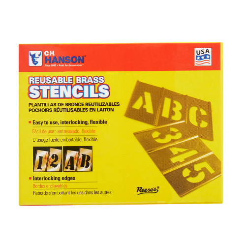 C.H. Hanson 10026 1/2'' Brass Letters Set 33 pc