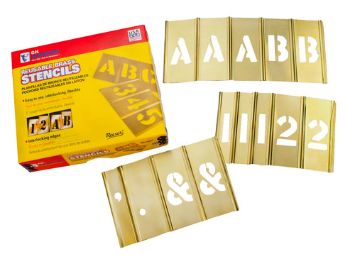 C.H. Hanson 10147 3/4''Brass Letters & Number Set 92 pc