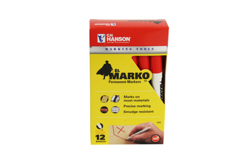 C.H. Hanson 10606 Red El Marko Permanent Marker