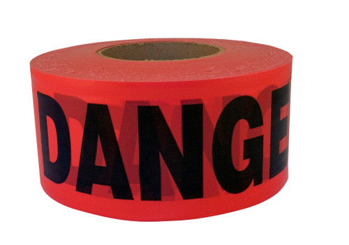 C.H. Hanson 16003 1000' roll red DANGER 2 Mil 3" Wide